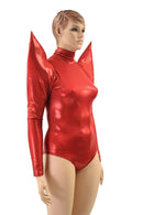 Red Mega Sharp Shoulder Romper - Coquetry Clothing