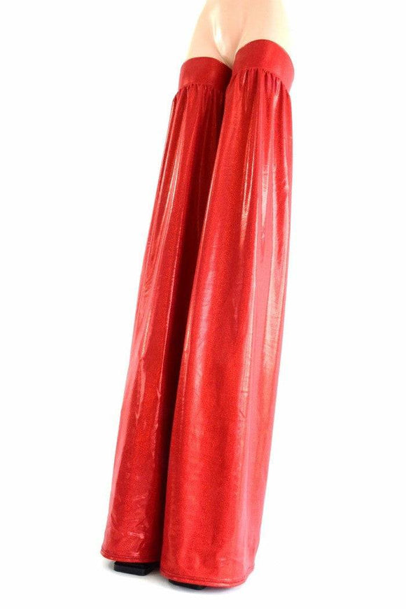 Red Metallic Stilt Covers - Coquetry Clothing