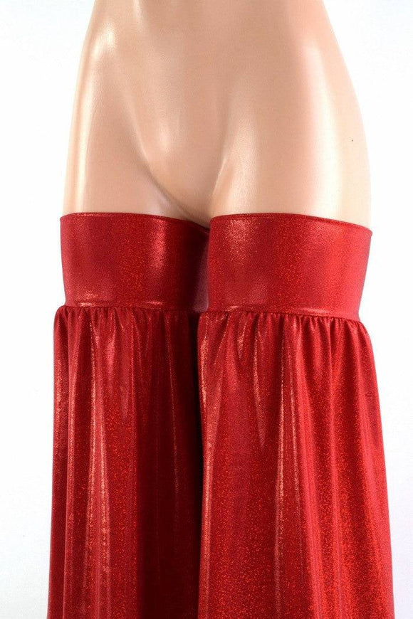 Red Metallic Stilt Covers - Coquetry Clothing
