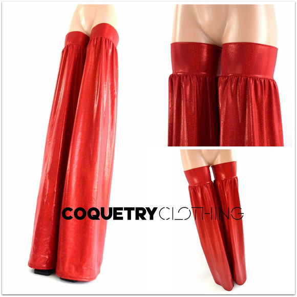 Red Metallic Stilt Covers - Coquetry Clothing