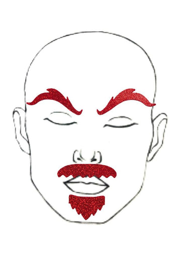 Red "Rugged" Facial Fashion Kit - Coquetry Clothing
