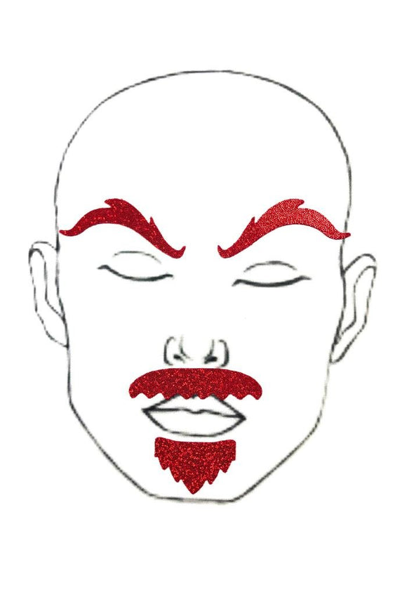 Red "Rugged" Facial Fashion Kit - Coquetry Clothing