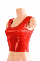 Red Sparkly Crop Top - Coquetry Clothing