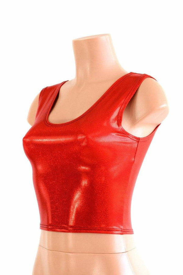 Red Sparkly Crop Top - 1