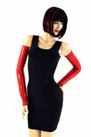 Red Sparkly Jewel Arm Warmer Sleeves - Coquetry Clothing