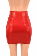 Red Sparkly Jewel Bodycon Skirt - Coquetry Clothing