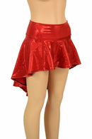 Red Sparkly Jewel Hi Lo Rave Skirt - Coquetry Clothing