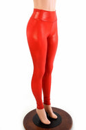 Red Sparkly Jewel High Waist Leggings - 3