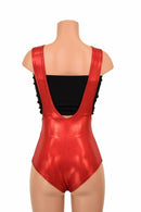 Red Sparkly Jewel Suspender Romper - Coquetry Clothing