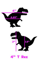 Red Sparkly T Rex Pasties - Coquetry Clothing