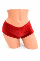 Red Velvet Cheeky Booty Shorts - Coquetry Clothing