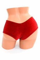Red Velvet Cheeky Booty Shorts - Coquetry Clothing