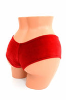 Red Velvet Cheeky Booty Shorts - Coquetry Clothing