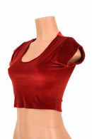 Red Velvet Crop Top - Coquetry Clothing
