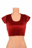 Red Velvet Crop Top - Coquetry Clothing