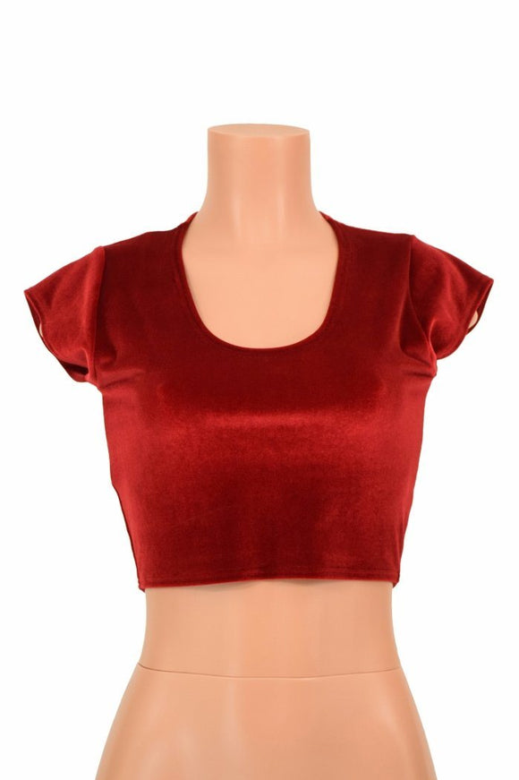 Red Velvet Crop Top - Coquetry Clothing