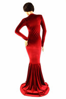 Red Velvet Gown - Coquetry Clothing