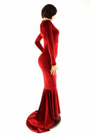 Red Velvet Gown - Coquetry Clothing