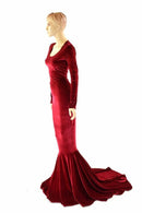 Red Velvet La Muerta Gown - Coquetry Clothing