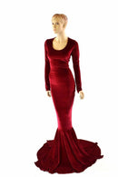 Red Velvet La Muerta Gown - Coquetry Clothing
