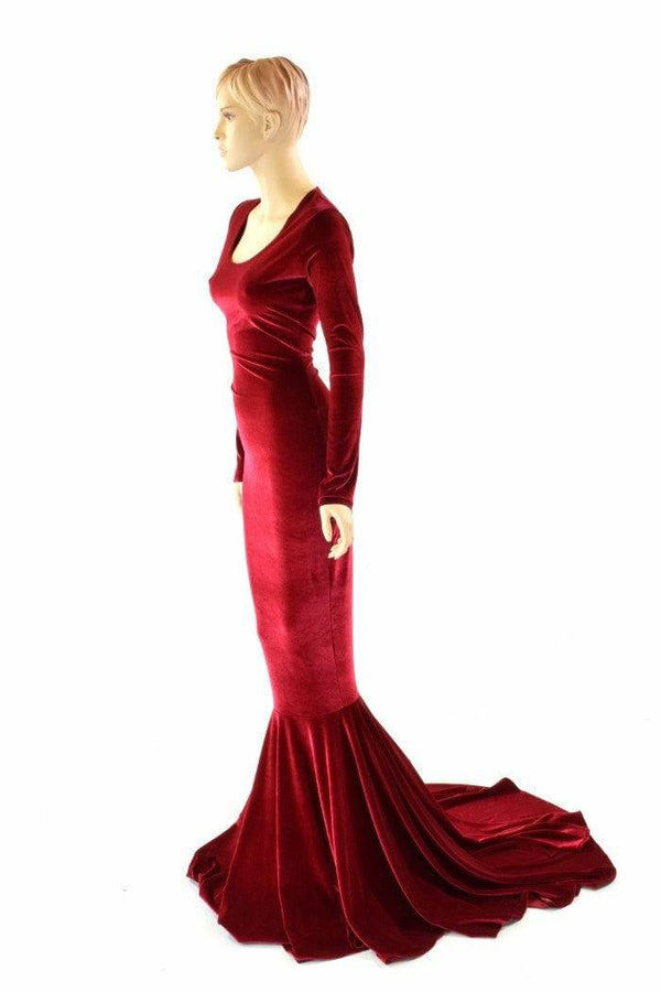 Red Velvet La Muerta Gown - 3