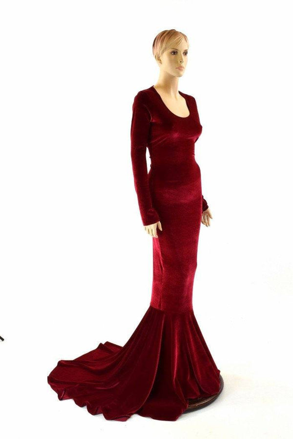 Red Velvet La Muerta Gown - 1