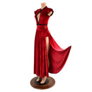 Red Velvet Romper & Break Away Skirt Set - Coquetry Clothing