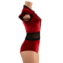 Red Velvet Romper & Break Away Skirt Set - Coquetry Clothing