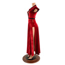 Red Velvet Romper & Break Away Skirt Set - Coquetry Clothing