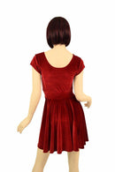 Red Velvet Skater Dress - Coquetry Clothing