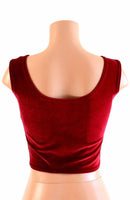 Red Velvet Tank Crop - Coquetry Clothing