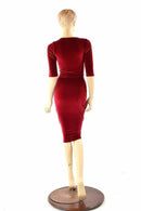 Red Velvet Wiggle Dress - Coquetry Clothing