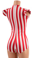 Red & White Stripe Romper - 2