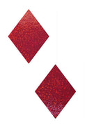 Red Sparkly Jewel Diamond Pasties - 1