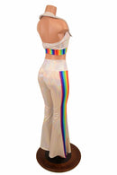 Retro 70's Solar Flares and Backless Halter Crop - Coquetry Clothing