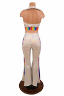 Retro 70's Solar Flares and Backless Halter Crop - Coquetry Clothing