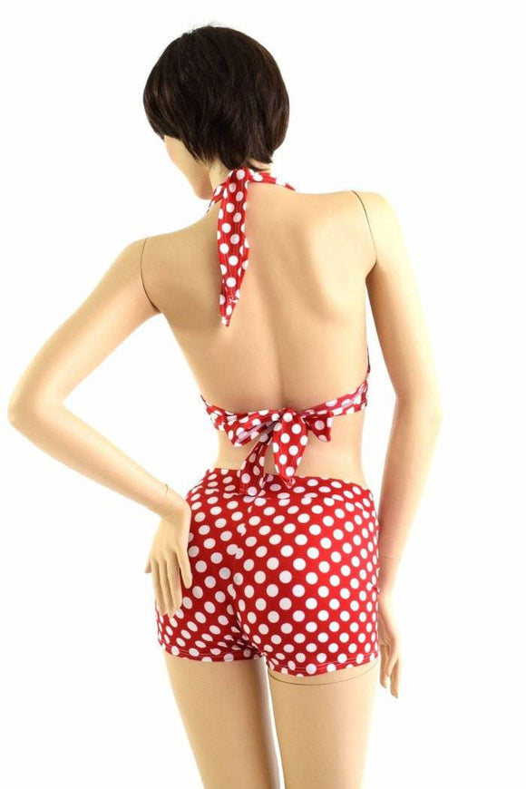 Retro Pin Up Polka Dot Halter & Shorts Set - Coquetry Clothing