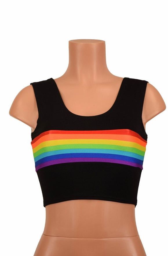 Retro Rainbow Crop Tank - Coquetry Clothing