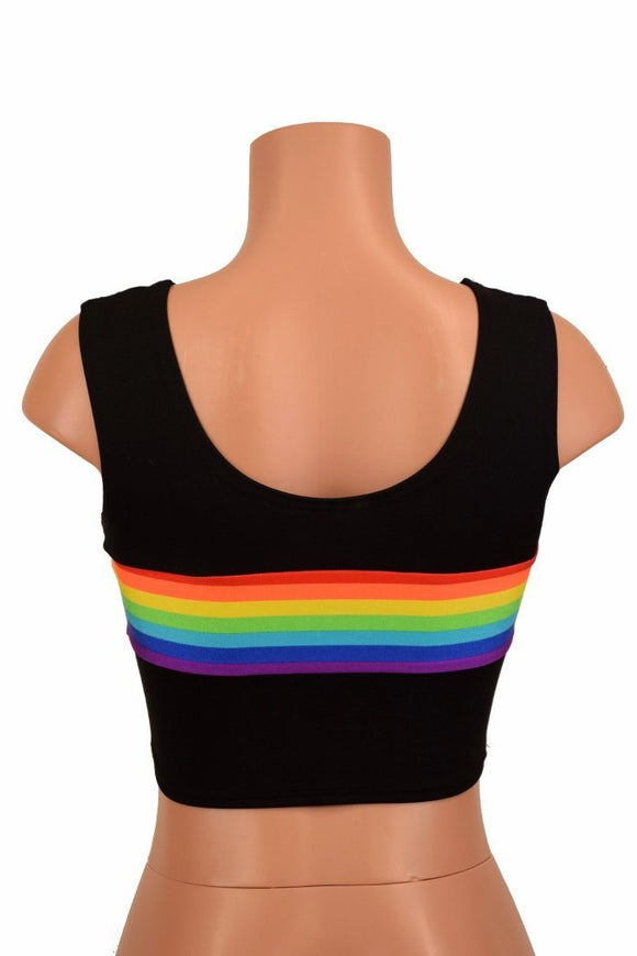 Retro Rainbow Crop Tank - Coquetry Clothing