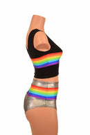 Retro Rainbow Crop Tank & Siren Set - Coquetry Clothing