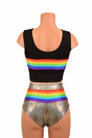 Retro Rainbow Crop Tank & Siren Set - Coquetry Clothing