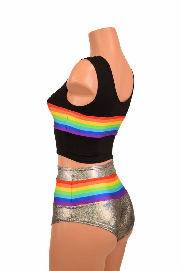 Retro Rainbow Crop Tank & Siren Set - Coquetry Clothing
