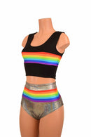 Retro Rainbow Crop Tank & Siren Set - Coquetry Clothing