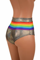 Retro Rainbow High Waist Siren Shorts - Coquetry Clothing