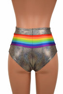 Retro Rainbow High Waist Siren Shorts - Coquetry Clothing