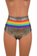 Retro Rainbow High Waist Siren Shorts - Coquetry Clothing