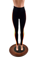Retro Rainbow Side Panel High Waist Leggings - Coquetry Clothing