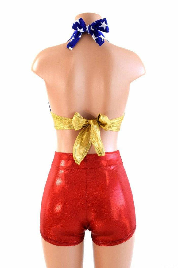 Retro Super Hero Halter & Shorts Set - Coquetry Clothing
