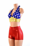 Retro Super Hero Halter & Shorts Set - Coquetry Clothing