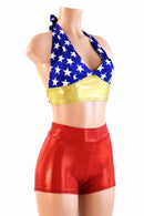 Retro Super Hero Halter & Shorts Set - Coquetry Clothing